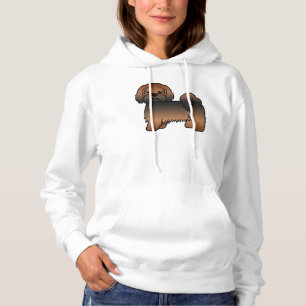 Roter Sable Lhasa Apso Süßer Cartoon-Hund Hoodie