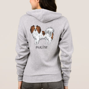 Roter Sable-Phalène-Hund für Besitzer oder Hundeli Hoodie