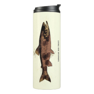 Roter Saibling Arctic Vintage Angler Geschenk Thermosbecher