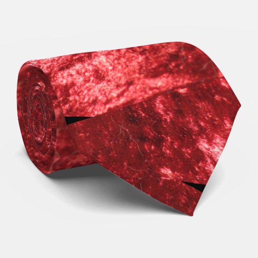 Roter Samt Krawatte (Gerollt)