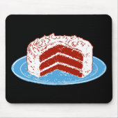 Roter Samt-Kuchen Mousepad (Vorne)