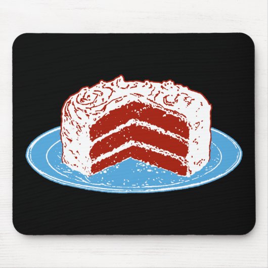 Roter Samt-Kuchen Mousepad (Vorne)