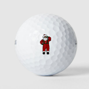 roter Samt schwarzer Weihnachtsmann Golfball