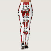 roter Samt schwarzer Weihnachtsmann Leggings (Rückseite)