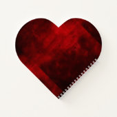 Roter Samt-Spiralblock Notizblock (Rückseite)