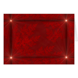 Roter Samt Starbursts Grußkarte
