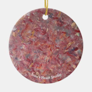Roter Samt Weihnachtsbaumanhänger Keramik Ornament
