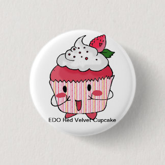 Roter Samtkleiner kuchen EDO Button