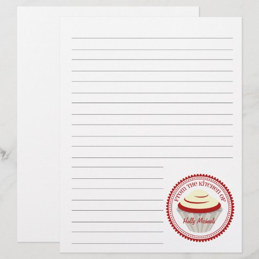 Roter Samtkuchen aus der Küche von ...Papier (Vorne/Hinten)