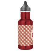 Roter Samtkuchen mit Erdbeer-Frischkäse Edelstahlflasche (Links)