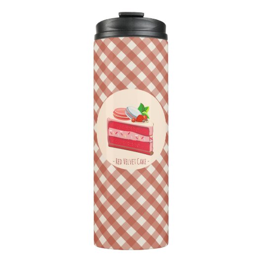 Roter Samtkuchen mit Erdbeer-Frischkäse Thermosbecher (Vorderseite)