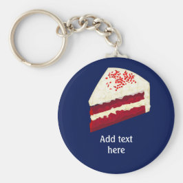 Roter Samtkuchen mit Ihrem Namen, jede Farbe Schlüsselanhänger