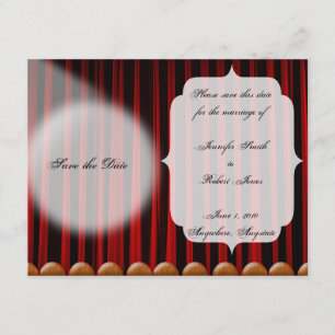 Roter Samtvorhang Bühne Hochzeit Save-the-Date Save The Date