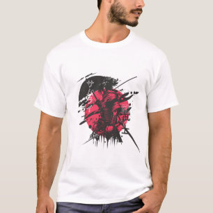 Roter Samurai-Krieger – Mächtige japanische Geistk T-Shirt