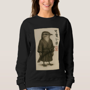 Roter Samurai-Tintenfisch-Kunst Sumi-e-Stil Neuhei Sweatshirt