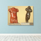 Roter Sandstein männlicher Torso und Grausandstein Leinwanddruck (Insitu (Holzboden))