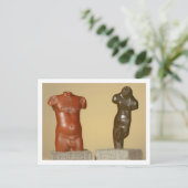 Roter Sandstein männlicher Torso und Grausandstein Postkarte (Stehend Vorderseite)