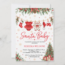 Roter Santa Baby Weihnachts-Baby-Party