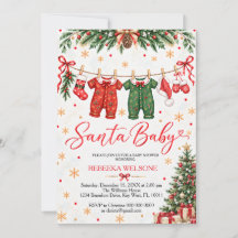 Roter Santa Baby Weihnachts-Baby-Party
