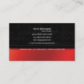 Roter Satin • Elegante Visitenkarte (Rückseite)