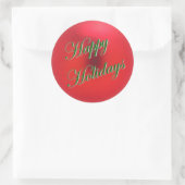 Roter Satin-Ornament-Sticker Runder Aufkleber (Tasche)