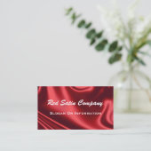 Roter Satin u. weiße Spitze auf hinteren Visitenkarte (Stehend Vorderseite)