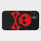 roter Schädel Case-Mate iPhone Hülle (Rückseite (Horizontal))