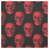 Roter Schädel Gothic Halloween Stoff (Muster)