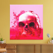 Roter Schädel im Wasser Leinwanddruck (Insitu (Wohnzimmer))