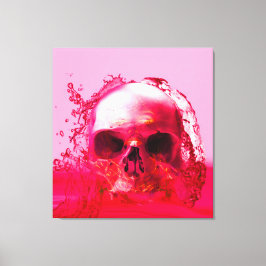 Roter Schädel im Wasser Leinwanddruck