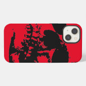 Roter Schädel iPhone Hülle (Rückseite (Horizontal))