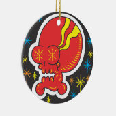 Roter Schädel Keramik Ornament (Rechts)