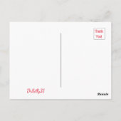 Roter Schädel Postkarte (Rückseite)