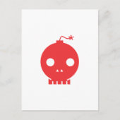 Roter Schädel Postkarte (Vorderseite)