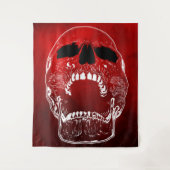 Roter Schädel - Schädel Wandteppich (Vorderseite)