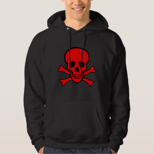 Roter Schädel u. gekreuzte KnochenHoodie Hoodie