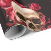 Roter Schädel und gotisches Schwarz Geschenkpapier (Rolleneckpunkt)