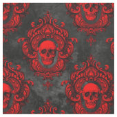 Roter Schädel und gotisches Schwarz Stoff (Nahaufnahme)