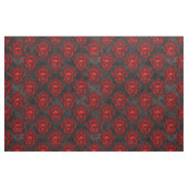 Roter Schädel und gotisches Schwarz Stoff (Fat Quarter (45,7 x 55,9 cm))