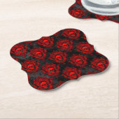 Roter Schädel und gotisches Schwarz Untersetzer (angewinkelt)