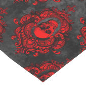 Roter Schädel und gotisches Schwarzes Kurzer Tischläufer (Ecke)
