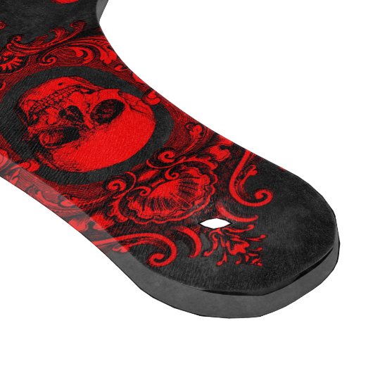 Roter Schädel und gotisches Schwarzes Schneidebrett (Ecke)