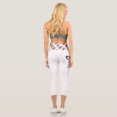 Roter Schädel und Knochen Capri Leggings (Rückseite)