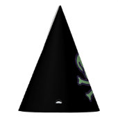 Roter Schädelhüte aus schwarzem Party Partyhütchen (Links)