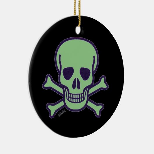 Roter Schädelschwarz Rundschmuck 2 Seite der Keram Keramik Ornament (Rechts)