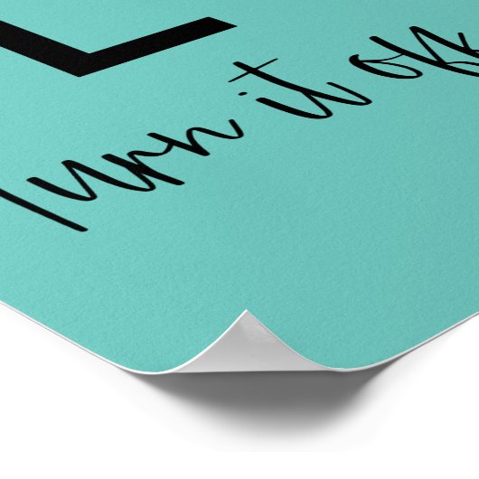 Roter Schalter des Teufels Ausschalten Poster (Ecke)