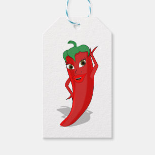 Roter scharfer Paprika-Diva-Fiesta-Geschenkanhänge Geschenkanhänger