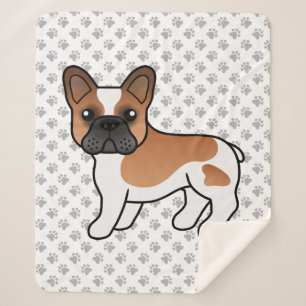 Roter Schecken-Französische-Bulldogge-Hund niedlic Sherpadecke