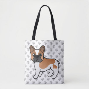 Roter Schecken-Französische-Bulldogge-Hund niedlic Tasche