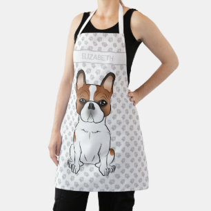Roter Schecken-Französische Bulldogge Süße Cartoon Schürze